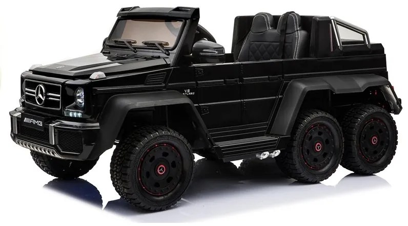 RAMIZ ELEKTRICKÉ AUTÍČKO MERCEDES G63 6x6 LCD - MP4 - ČIERNE - MOTOR - 6 x 45W BATÉRIA - 12V/14Ah - 2023