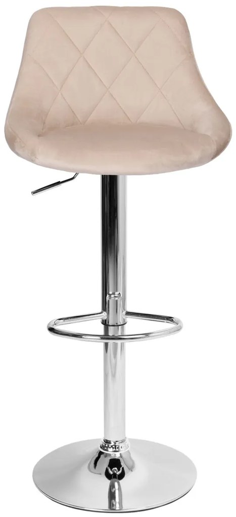 Barová stolička CYDRO chróm béžová