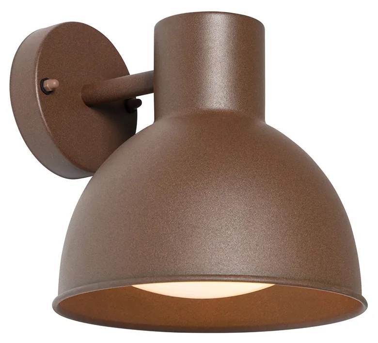 Priemyselná vonkajšia nástenná lampa hrdzavohnedá okrúhla IP44 - Natas