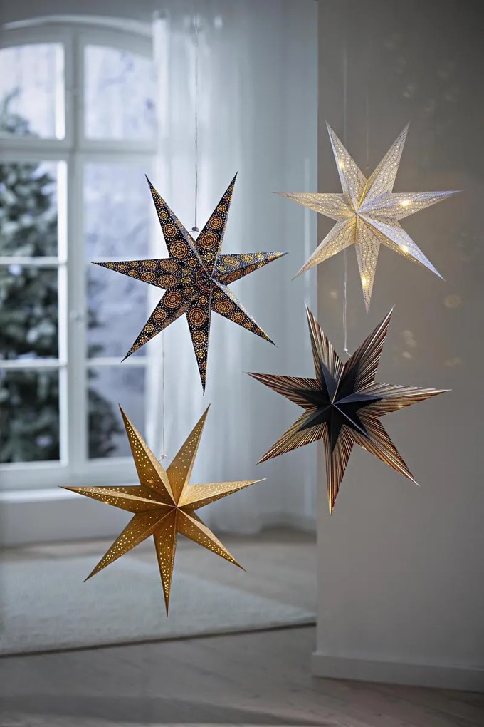 LED hviezda Golden Shine, 60 cm