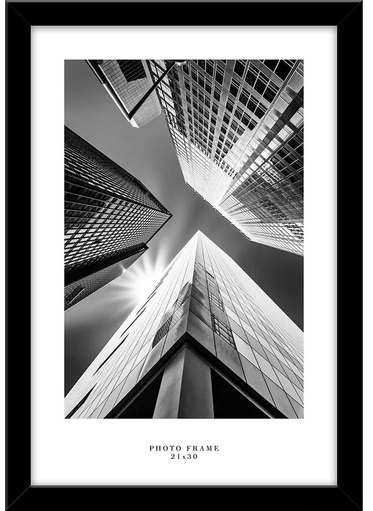 Čierny nástenný rámček Styler Floryda, 24 x 33 cm