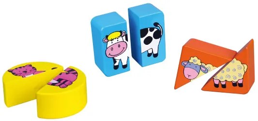 Puzzle 2v1 Viga 59585 hospodárske zvieratá