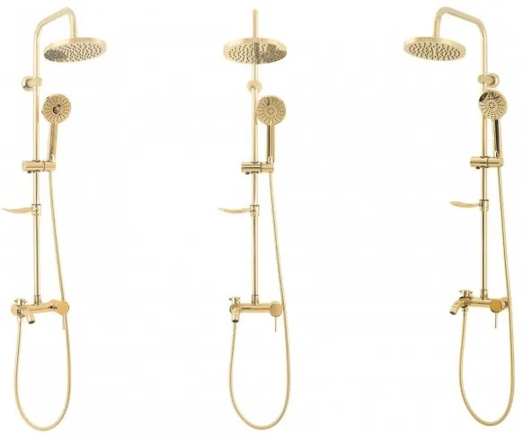 REA-P7006 - Sprchová súprava s batériou LUIS zlatá