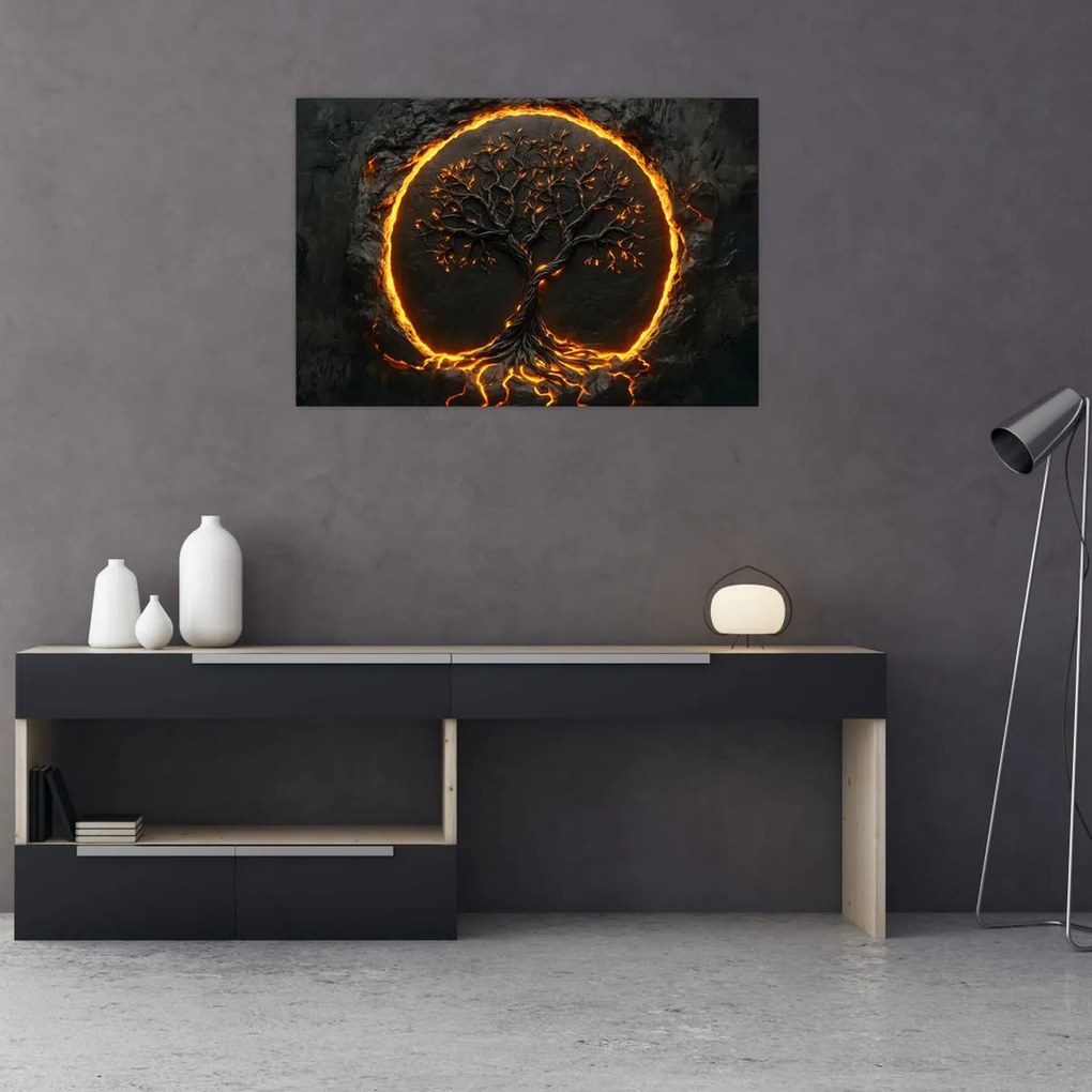 Obraz – Strom života v láve II. (90x60 cm)