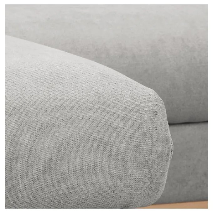 Svetlosivá rohová pohovka (ľavý roh) Beata - Ropez