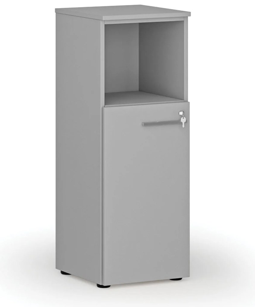 Kombinovaná kancelárska skriňa PRIMO GRAY, 400 x 420 x 1087 mm, sivá
