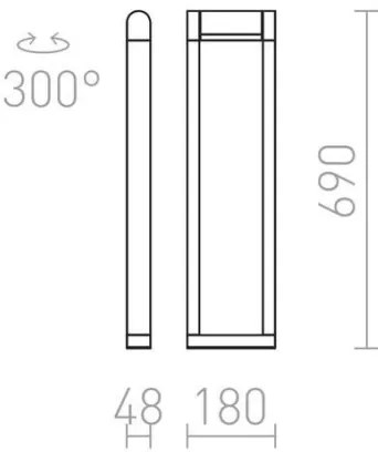 RED - Design Rendl - R12624 - LED Vonkajšia lampa AQUE LED/8W/230V IP54 čierna