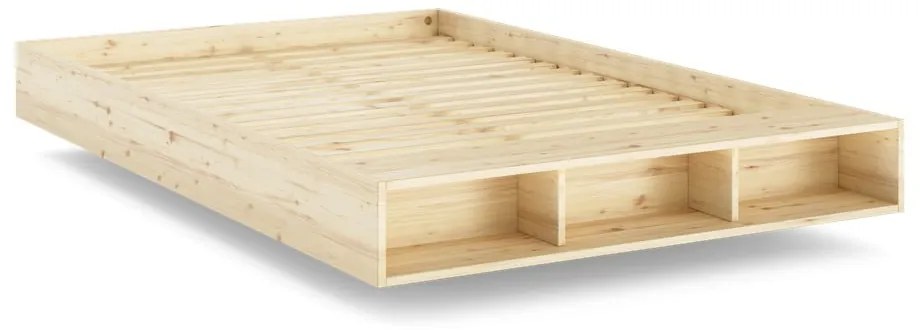 Dvojlôžková posteľ z borovicového dreva s roštom 180x200 cm v prírodnej farbe Merge – Karup Design