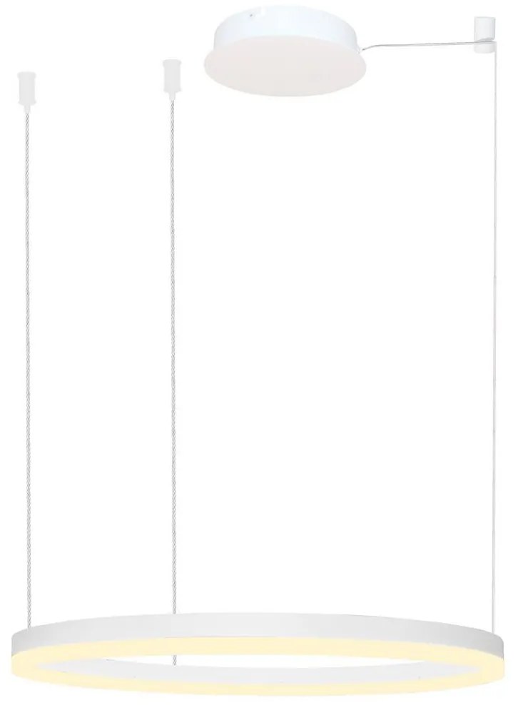 Azzardo AZ4959 - LED Stmievateľný luster na lanku HALO LED/56W/230V pr. 80 cm biela