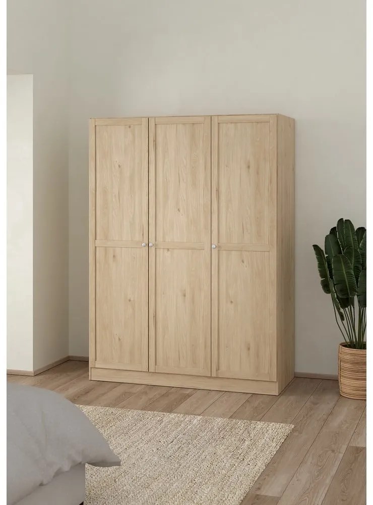 Šatníková skriňa v dekore duba v prírodnej farbe 147x200 cm Billund – Tvilum