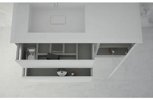 Kúpeľňová skrinka pod umývadlo Baden Haus Bellagio biela matná 70 x 51 x 46 cm