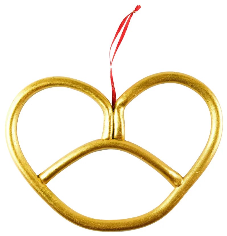 DECOLED Pretzel, 25,3 x 18,7 cm, zlatá