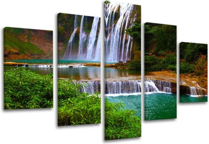 Obraz na stenu 5 dielny VODOPÁDY VO006E50