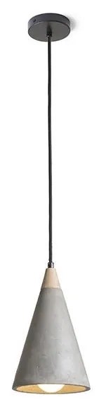 RED - Design Rendl - R12380 - Luster na lanku HEIDI 1xE27/28W/230V betón/drevo