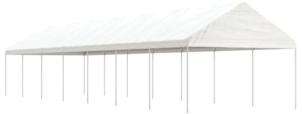 Altánok so strechou, biely 15,61x4,08x3,22 m, polyetylén 3155515