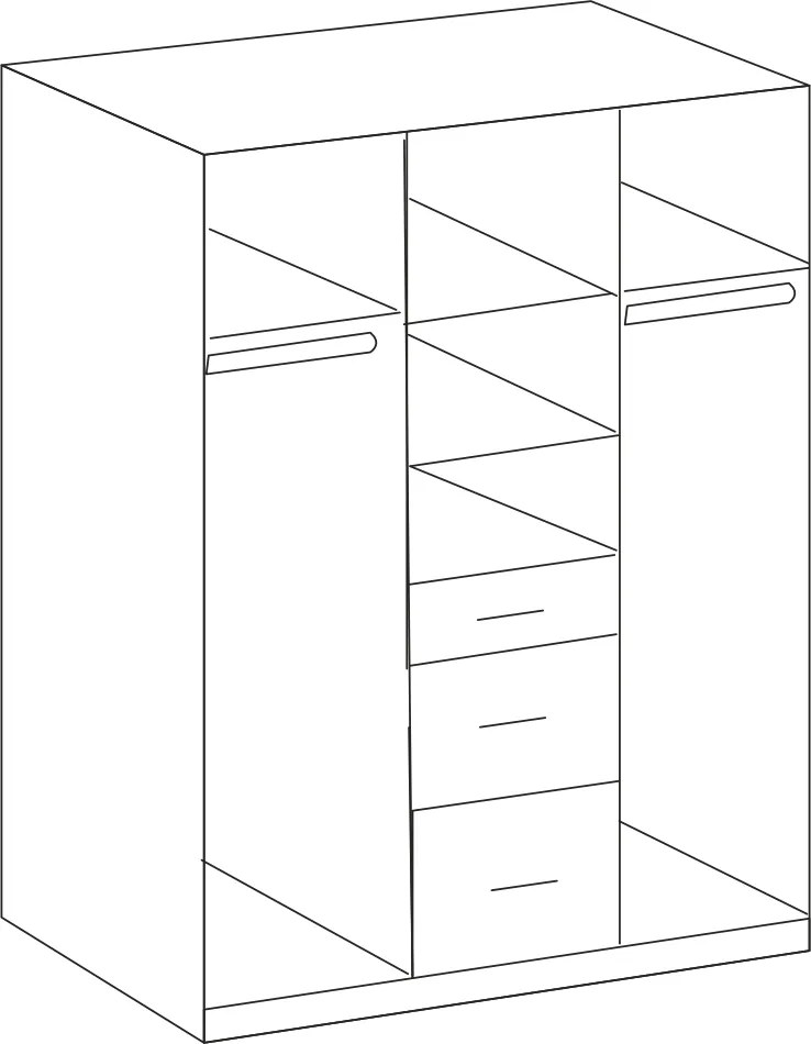 Sconto Šatníková skriňa CLICK 625