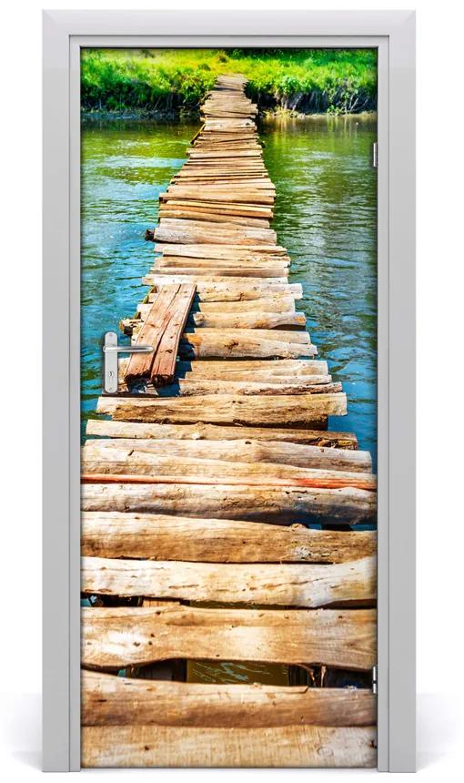 Fototapeta na dvere samolepiace drevený most 75x205 cm