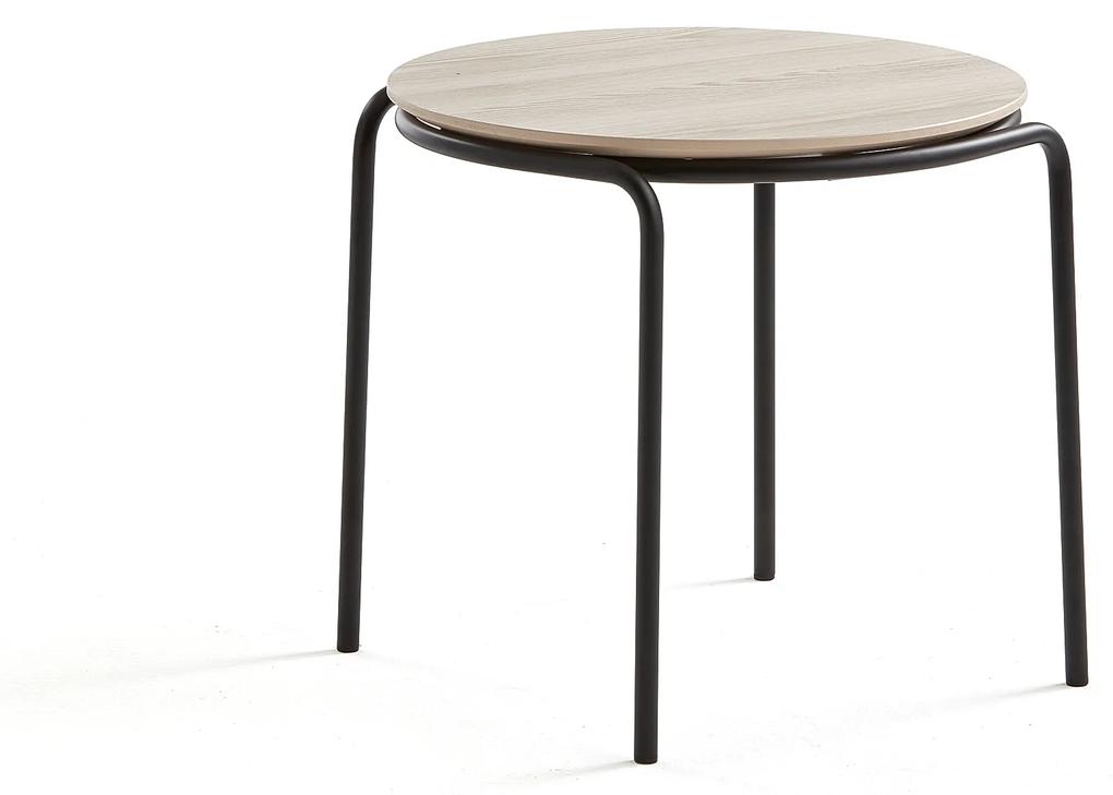 Konferenčný stolík Ashley, Ø570 x 470 mm, čierna, jaseň