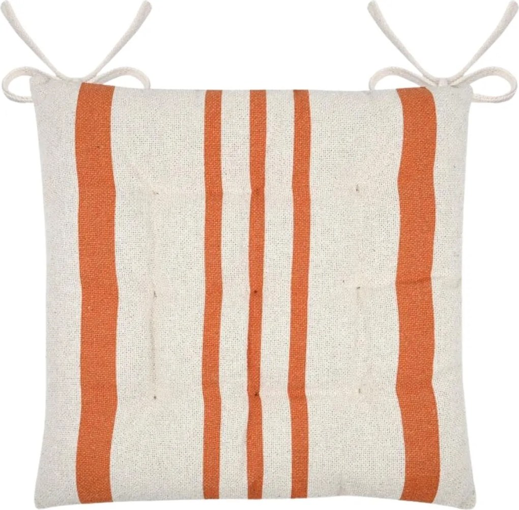 Podsedák Manduel 38x38 cm bílý/oranžový