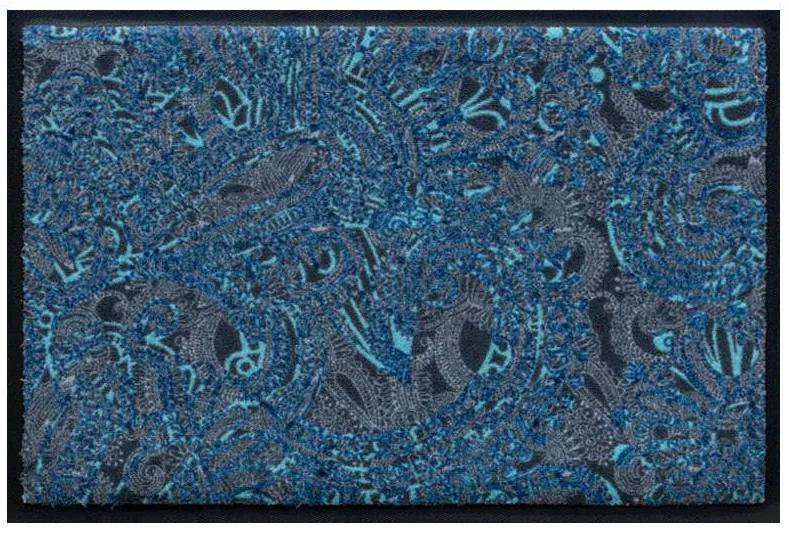 Ozdobná premium rohožka - modrý abstrakt (Vyberte veľkosť: 75*50 cm)