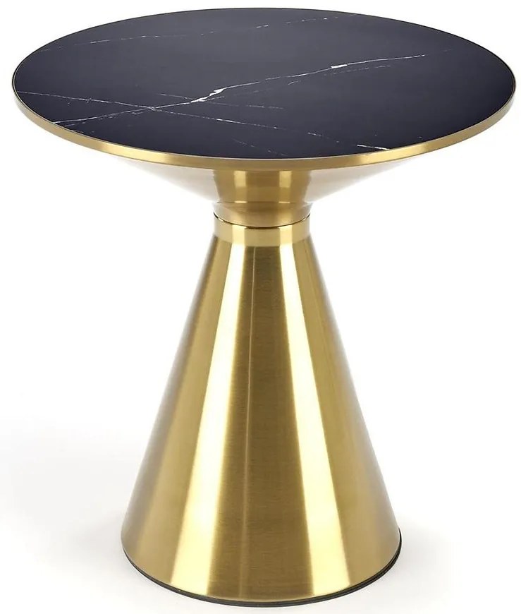 Konferenčný stolík Tribeca čierna mramor/zlatá 50
