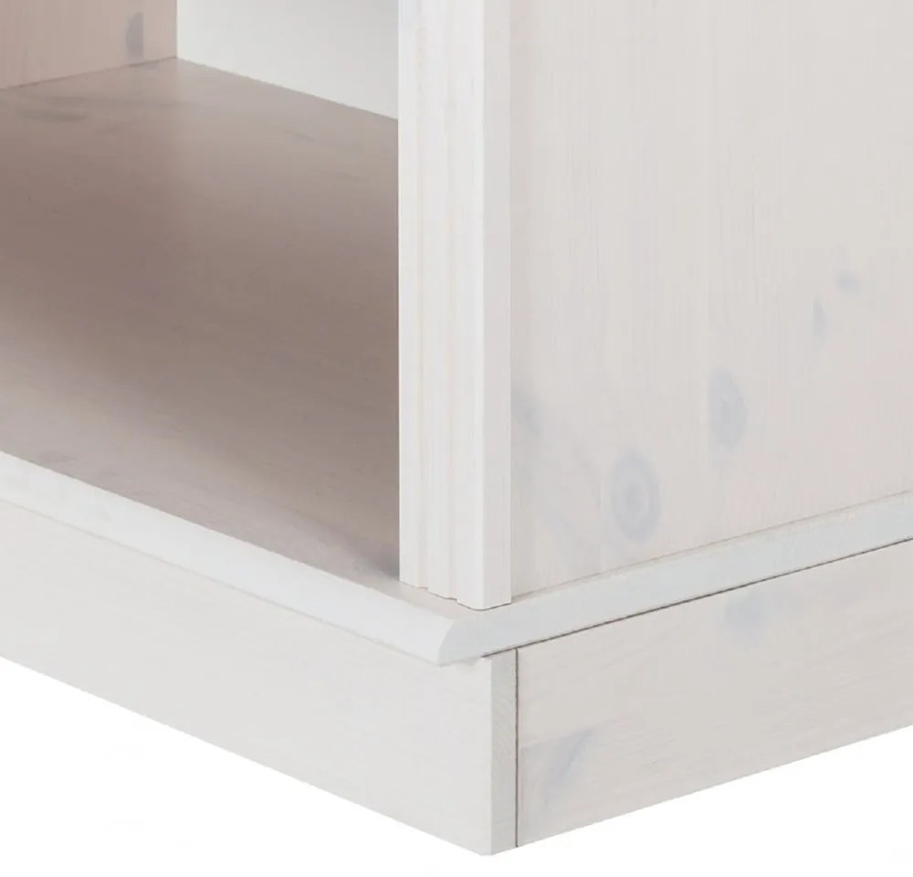 Biela TV zostava z borovicového dreva 214x223 cm Anita – Støraa