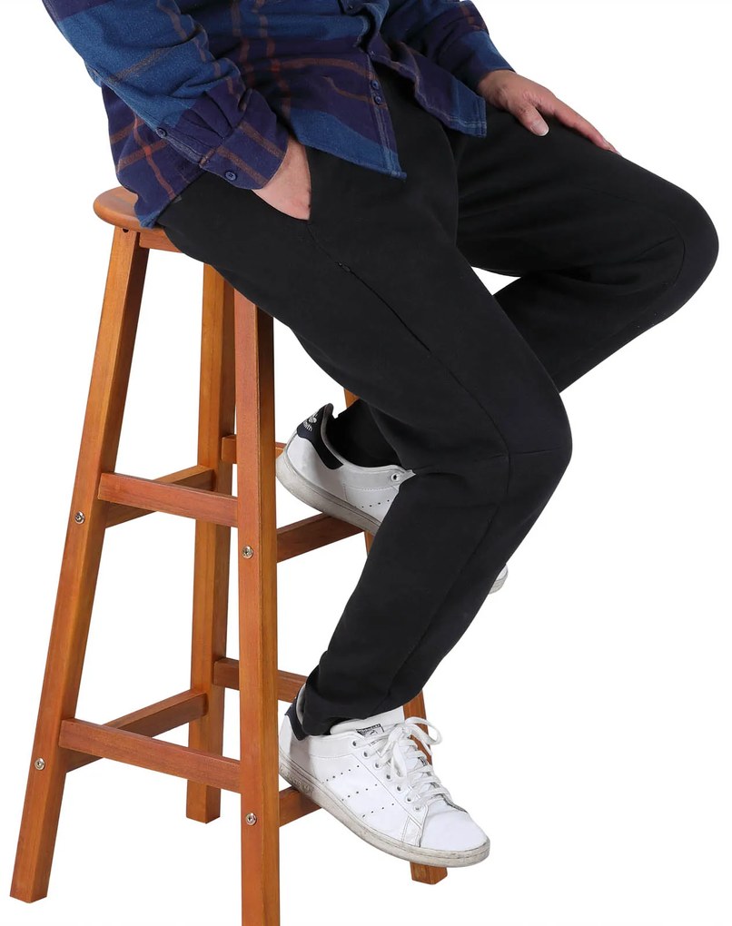 Barové stoličky OSLO, 2ks, 34x76cm, prírodná hnedá Casaria