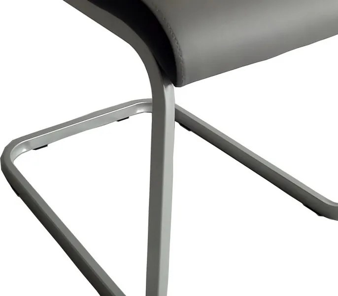 Jedálenská stolička Rindul, sivá / čierna ekokoža