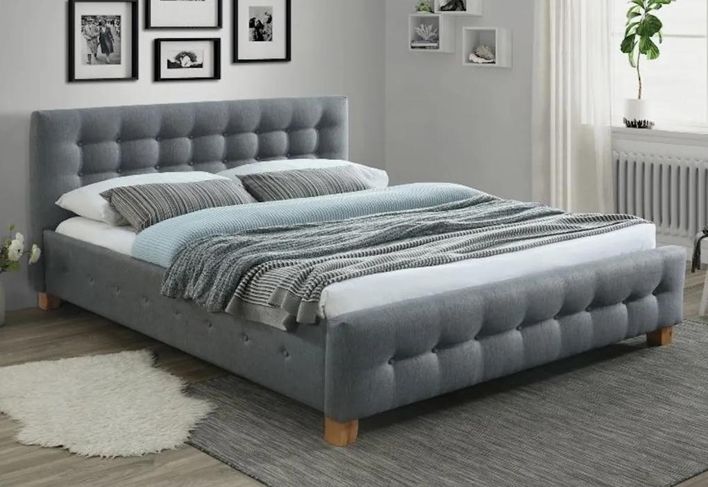 Čalúnená posteľ MADRYD, 160x200, sivá