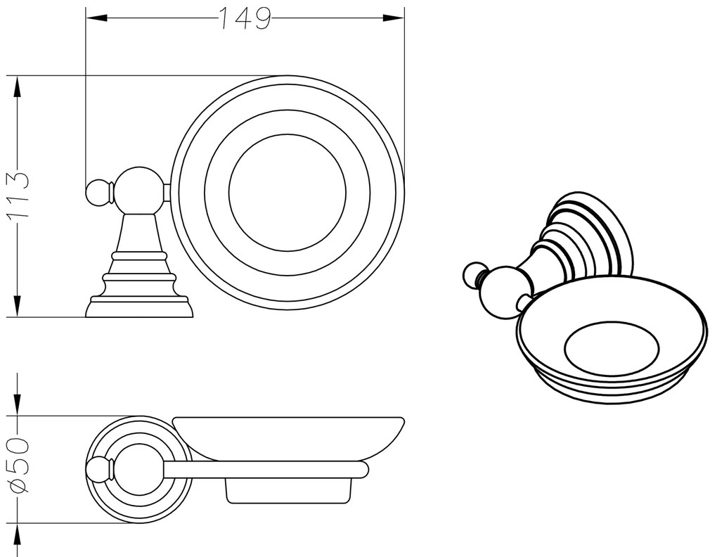 Sapho Sapho, DIAMOND mydeľnička, bronz, 1318-02