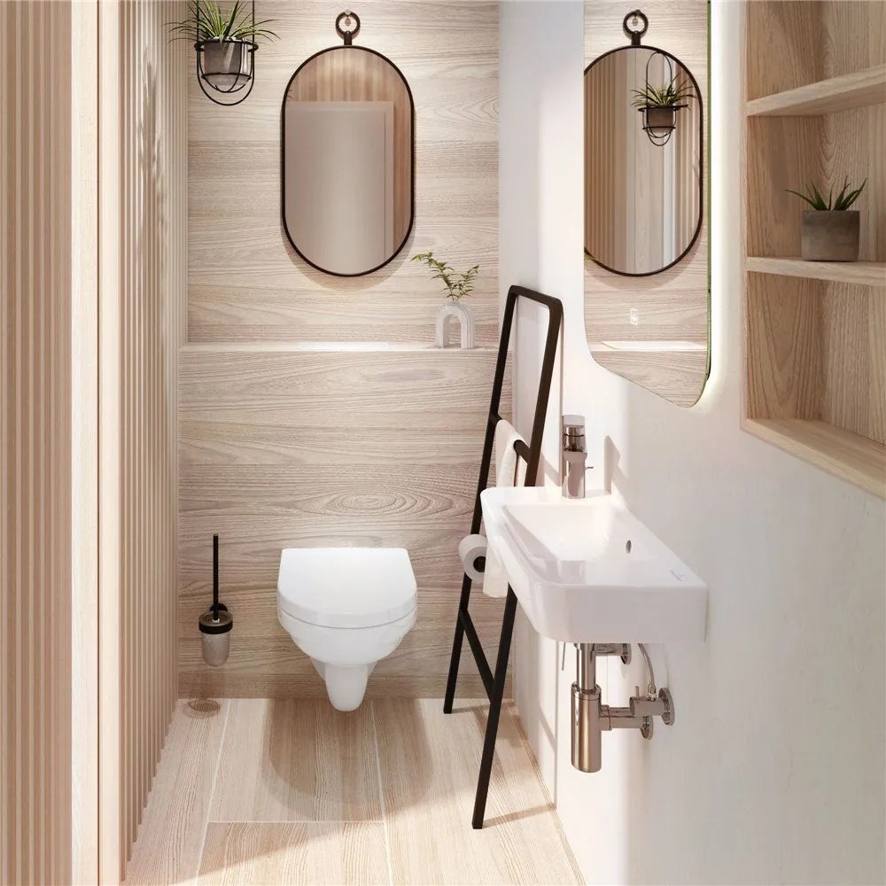 VILLEROY &amp; BOCH O.novo WC sedátko s poklopom, biela alpská, 9M406101