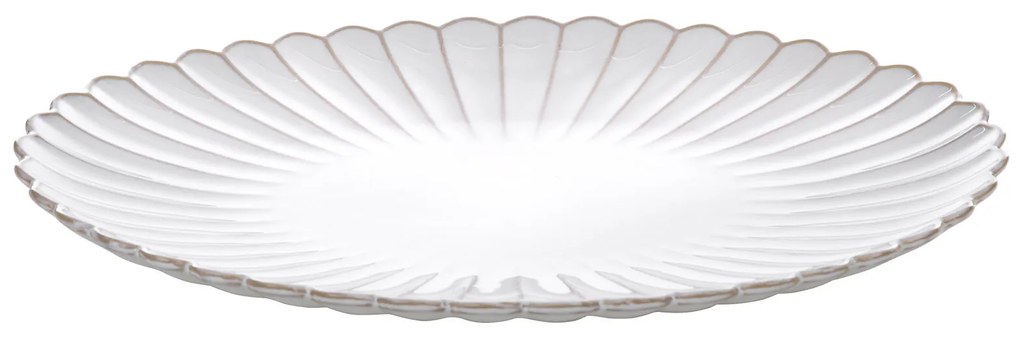 DEKORAČNÝ KERAMICKÝ PODNOS AVRIL 36X26X4 CM KRÉMOVÁ