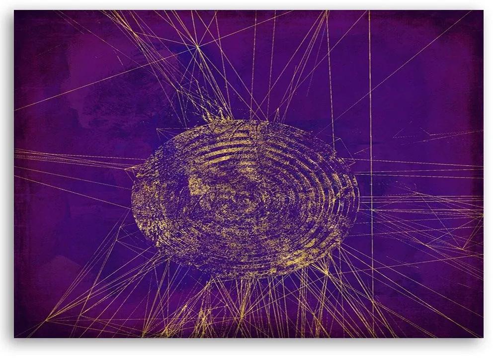 Gario Obraz na plátne Zlatý kruh na fialovom pozadí - Andrea Haase Rozmery: 60 x 40 cm