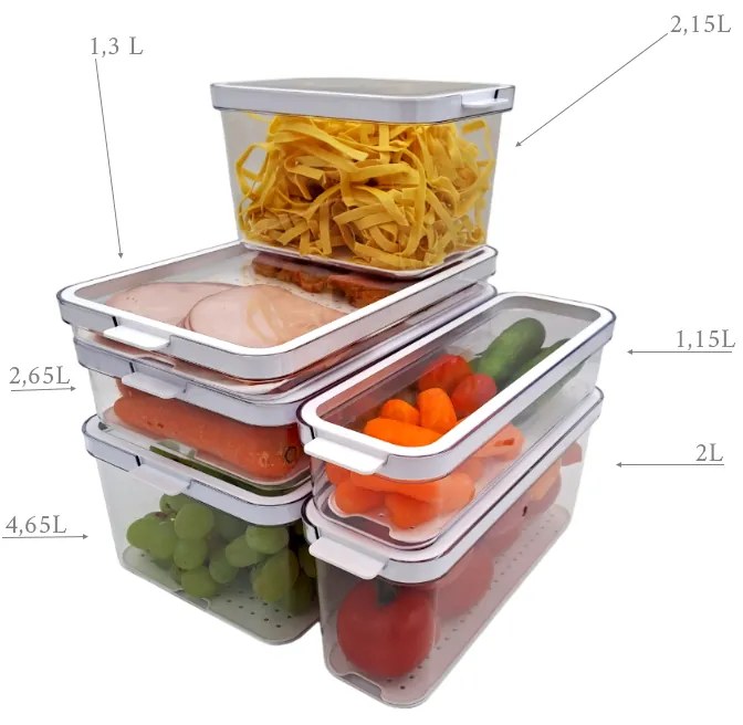 Rotho Organizér do chladničky s vekom a špeciálnou podložkou 1,2l CAUMA