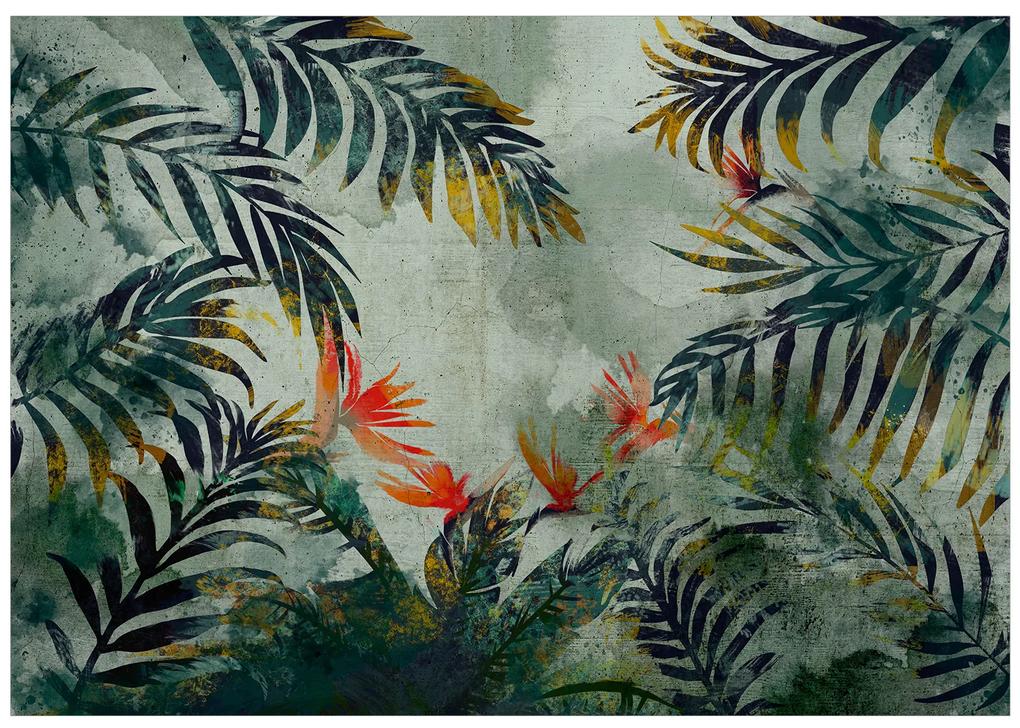Artgeist Fototapeta - Jungle Flowers Veľkosť: 245x175, Verzia: Samolepiaca