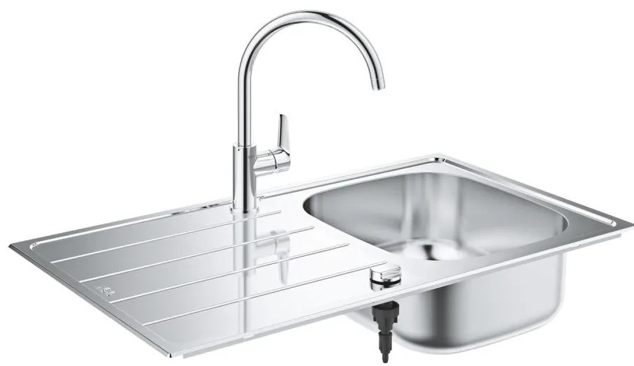 GROHE 31562SD1 - Sada kuchynského drezu s batériou BAU 860 x 500 mm z nerezovej ocele