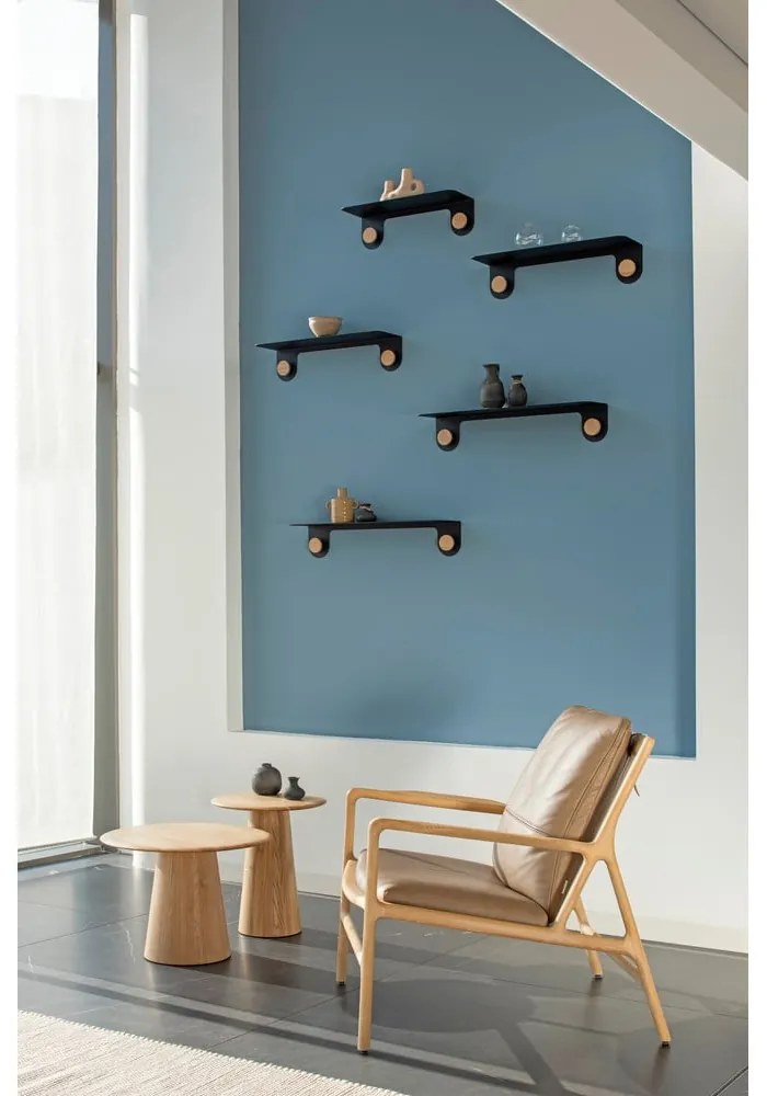 Okrúhly odkladací stolík z dubového dreva ø 55 cm Mushroom – Gazzda