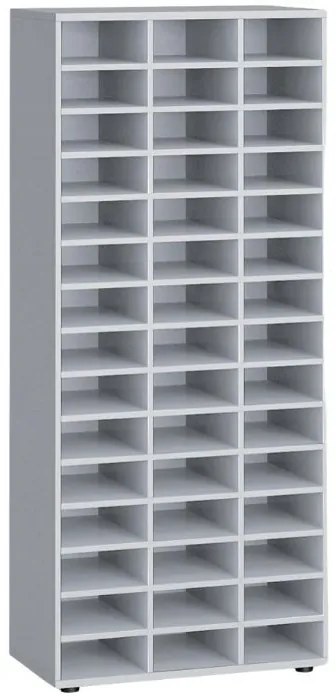Triediaci regál PRIMO GRAY, 800 x 420 x 1781 mm, 45 priehradok, sivý