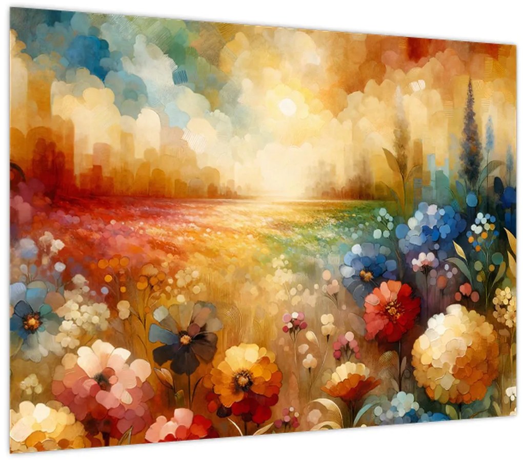 Obraz - Pestrofarebná lúka (70x50 cm)