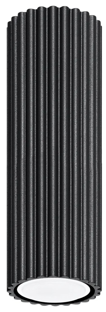 Stropné svietidlo Karbon, 1x čierne kovové tienidlo, (20 cm)