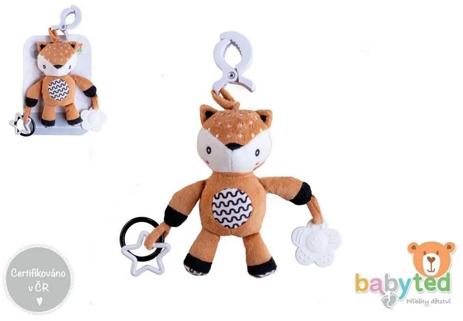 Hrkálka babyted Srnček plyš 30 cm záves na postieľku / kočík