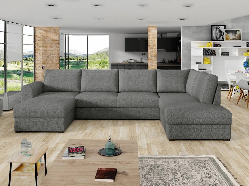 Sedacia súprava Szafran, Dostupné poťahy: ekokoža Soft 011 + Majorka 03, Strana: ľavá