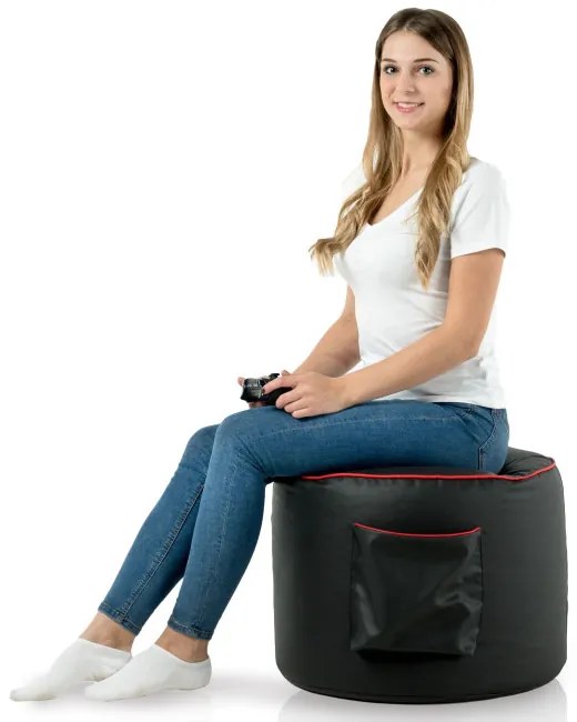 Herná taburetka Cilindro ekokoža