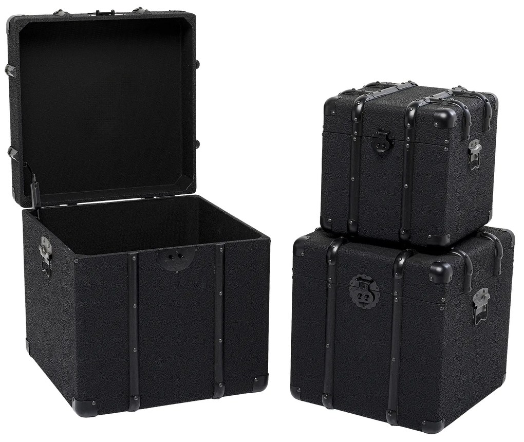 Voyage Trunk set 3 boxov čierny