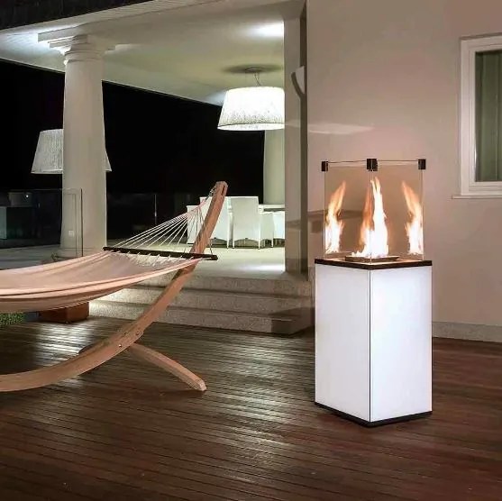 Plynový ohrievač s diaľkovým Patio Mini Glass White