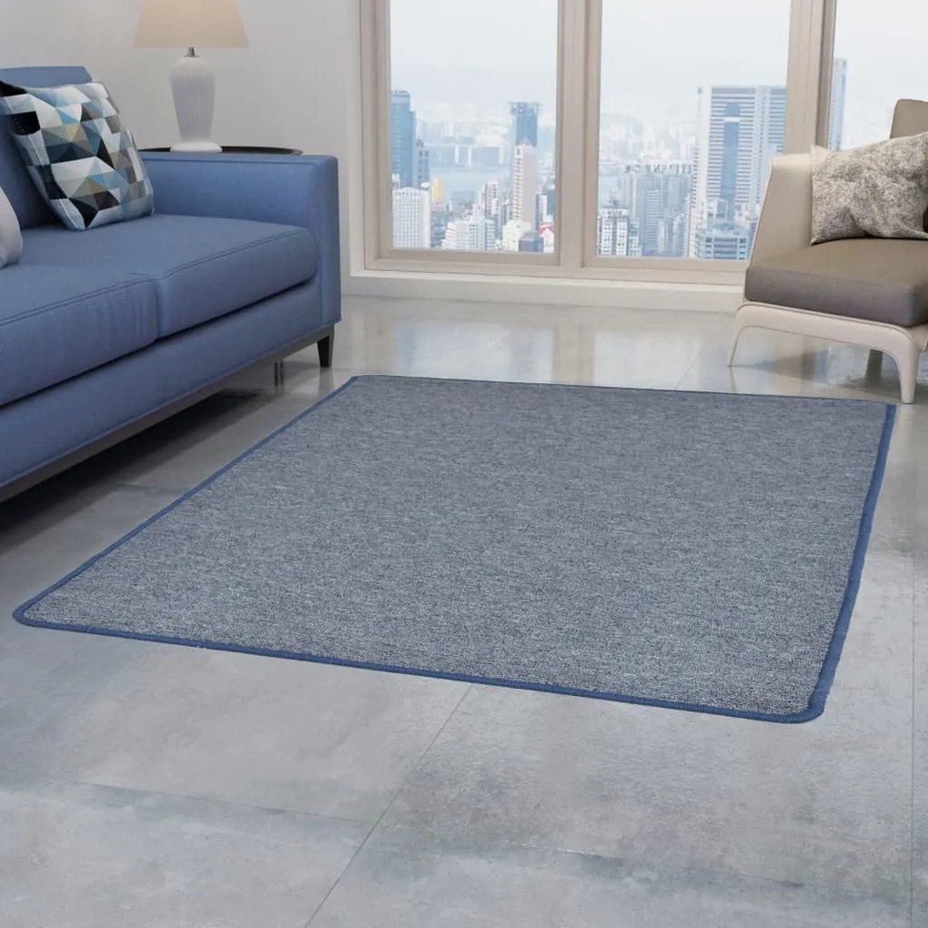 vidaXL Všívaný koberec, 120x180 cm, modrý