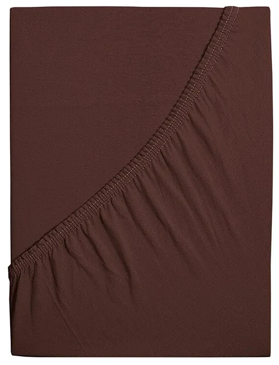 4Home jersey prestieradlo Ideál tmavohnedá, 180 x 200 cm
