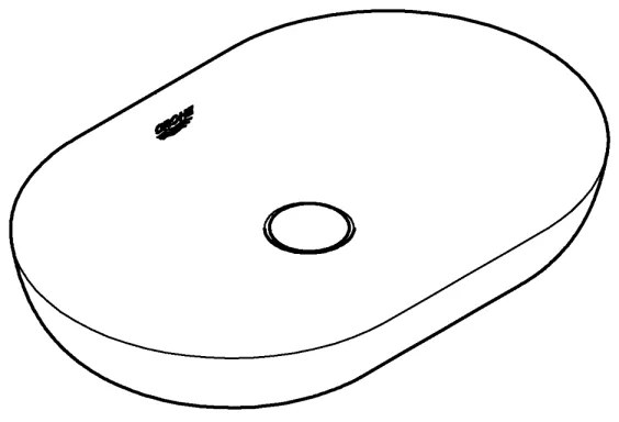 GROHE 3960800H - Umývadlo na dosku ESSENCE 600 × 400 mm keramika/biela