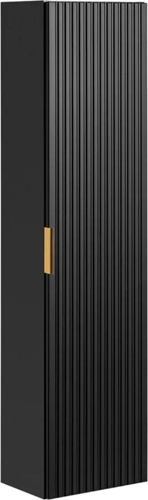 Vysoká závesná kúpeľňová skrinka, čierna (ADEL BLACK 80-01-B-1D)