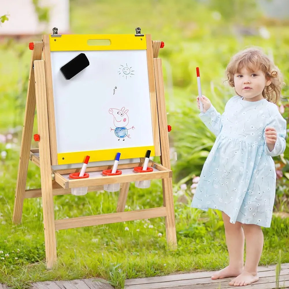 3-v-1 Drevená Kresliaca Doska pre Deti